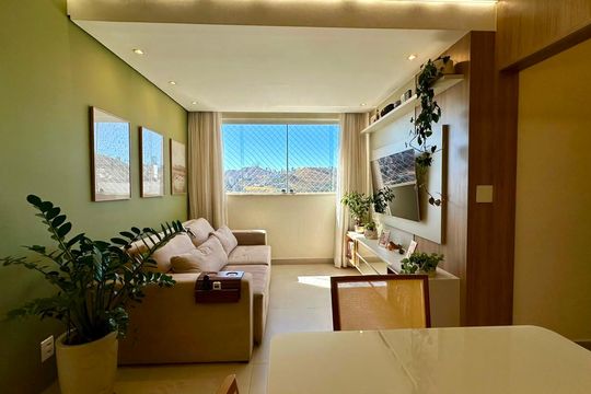 Sala  de apartamento à venda com 3 quartos, 115m² em Buritis, Belo Horizonte