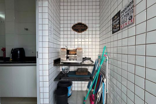 Varanda de apartamento para alugar com 1 quarto, 43m² em Maracanã, Praia Grande
