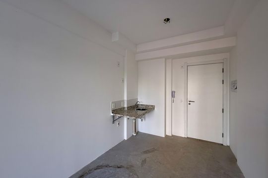 Cozinha de kitnet/studio à venda com 1 quarto, 28m² em Brooklin, São Paulo