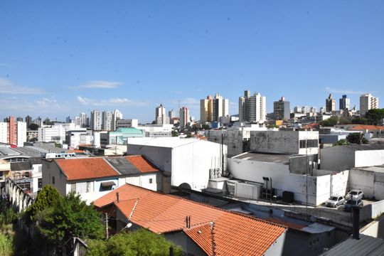 Sala - varanda - vista de apartamento à venda com 3 quartos, 66m² em Centro, Jundiaí