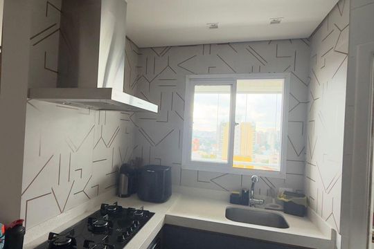Cozinha de apartamento à venda com 2 quartos, 70m² em Jardim do Mar, São Bernardo do Campo