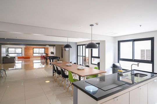 Área comum de kitnet/studio para alugar com 1 quarto, 36m² em Santa Paula, São Caetano do Sul