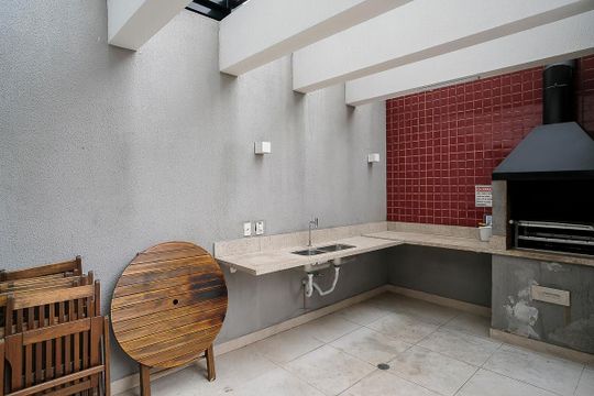 Churrasqueira de kitnet/studio para alugar com 1 quarto, 36m² em Santa Paula, São Caetano do Sul