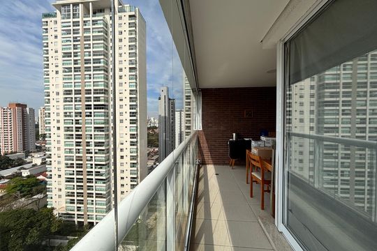Varanda gourmet de kitnet/studio para alugar com 1 quarto, 45m² em Vila Olímpia, São Paulo