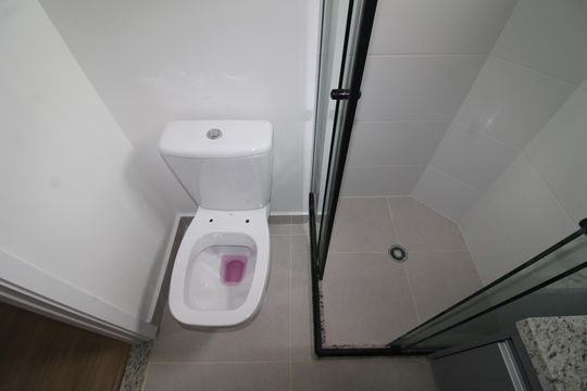Banheiro de apartamento para alugar com 1 quarto, 27m² em Vila Dom Pedro Ii, São Paulo