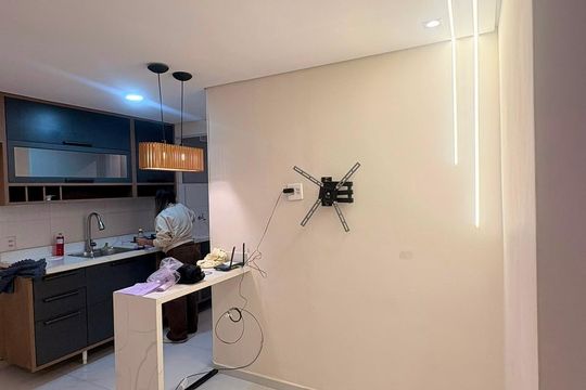 Sala de apartamento para alugar com 1 quarto, 39m² em Santa Maria, Osasco
