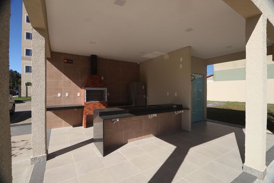 Área comum - Churrasqueira de apartamento para alugar com 2 quartos, 46m² em Fátima, Canoas