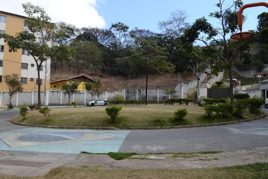 Área externa de apartamento para alugar com 2 quartos, 56m² em São Gabriel, Belo Horizonte