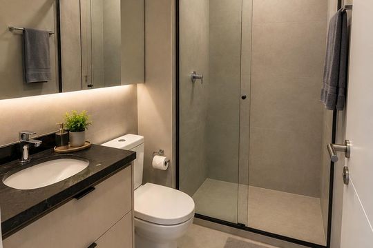 Banheiro de apartamento para alugar com 1 quarto, 39m² em Pompeia, São Paulo