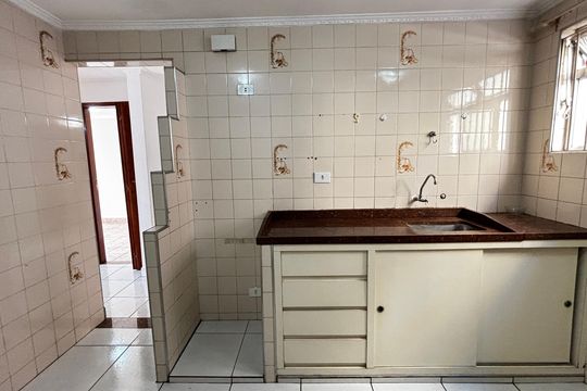Cozinha de apartamento à venda com 2 quartos, 55m² em Conjunto Residencial Planeta, Santo André