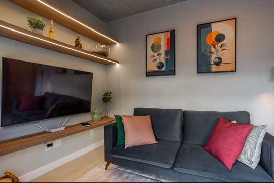 Sala de apartamento para alugar com 1 quarto, 40m² em Farroupilha, Porto Alegre