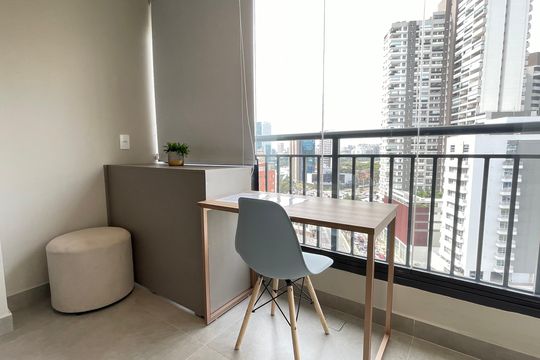 Varanda de kitnet/studio para alugar com 1 quarto, 25m² em Butantã, São Paulo