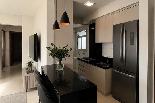 Cozinha de apartamento para alugar com 3 quartos, 78m² em Jardim Planalto, Goiânia
