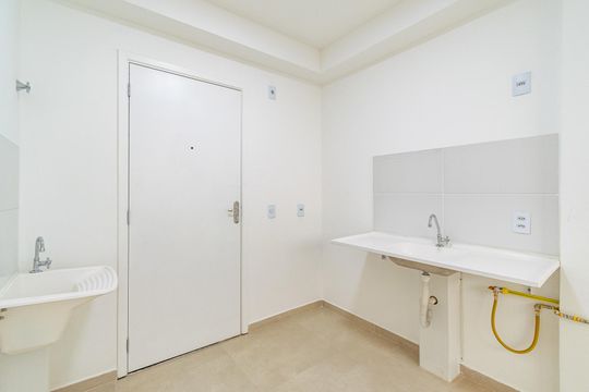 Cozinha de apartamento para alugar com 1 quarto, 26m² em Jardim Oriental, São Paulo