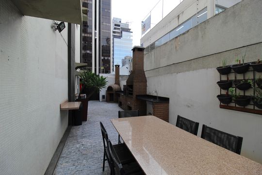 Área Comum - Churrasqueira de apartamento para alugar com 1 quarto, 53m² em Moema, São Paulo
