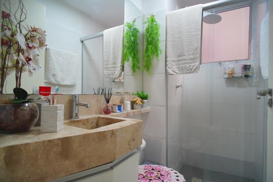 Banheiro de apartamento para alugar com 2 quartos, 51m² em Santo Afonso, Novo Hamburgo