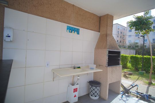 Área comum - Churrasqueira de apartamento para alugar com 2 quartos, 51m² em Santo Afonso, Novo Hamburgo