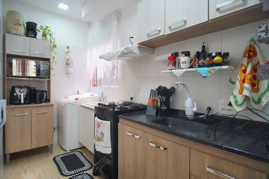 Cozinha de apartamento para alugar com 2 quartos, 51m² em Santo Afonso, Novo Hamburgo