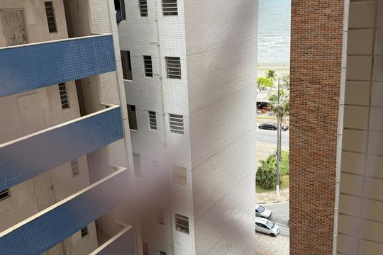Vista da Sala de apartamento para alugar com 1 quarto, 47m² em Aparecida, Santos