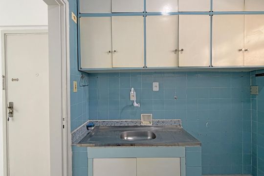 Cozinha e Área de Serviço de apartamento para alugar com 1 quarto, 47m² em Aparecida, Santos