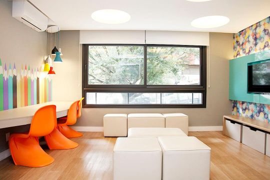 Área Comum - Brinquedoteca de kitnet/studio à venda com 1 quarto, 76m² em Santana, Porto Alegre