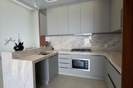 Cozinha de casa de condomínio à venda com 3 quartos, 199m² em Parque São Lourenço, Indaiatuba