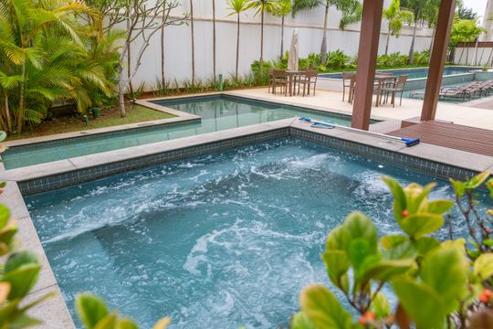 Área comum - Piscina de apartamento à venda com 2 quartos, 129m² em Alto de Pinheiros, São Paulo