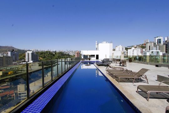 Área comum - Piscina de kitnet/studio à venda com 1 quarto, 52m² em Luxemburgo, Belo Horizonte