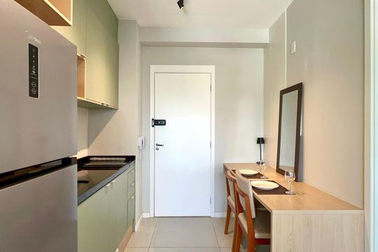 Cozinha de kitnet/studio para alugar com 1 quarto, 30m² em Pinheiros, São Paulo