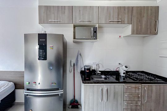 Cozinha - Armários de kitnet/studio à venda com 1 quarto, 40m² em Vila Azevedo, São Paulo
