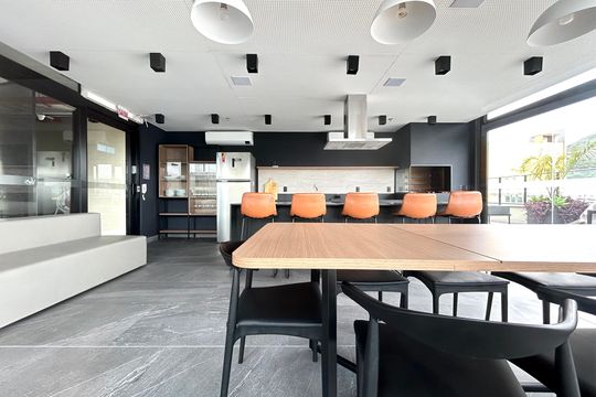 Área comum - Salão de festas de apartamento para alugar com 1 quarto, 31m² em Trindade, Florianópolis