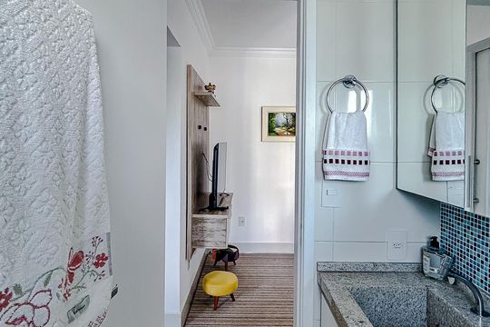 Banheiro de apartamento para alugar com 1 quarto, 55m² em Tatuapé, São Paulo