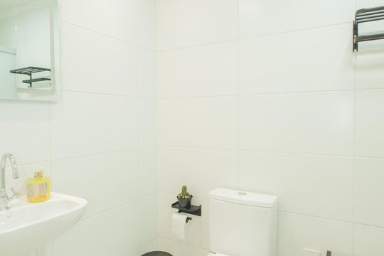 Banheiro de kitnet/studio à venda com 1 quarto, 28m² em Ibirapuera, São Paulo