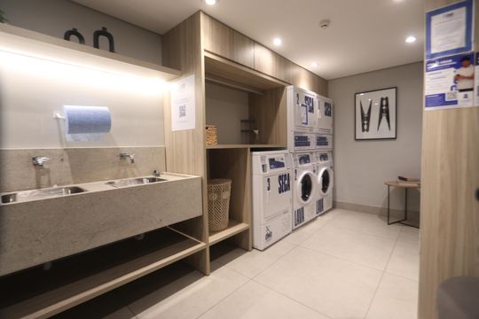 Área comum - Lavanderia Coletiva de kitnet/studio à venda com 1 quarto, 26m² em Jardim Independência (são Paulo), São Paulo