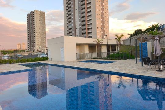 Área comum - Piscina de apartamento à venda com 2 quartos, 53m² em Residencial Bela Aliança, Campinas