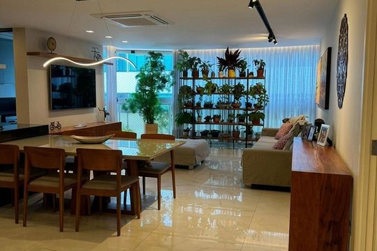 Sala de apartamento à venda com 3 quartos, 123m² em Barra da Tijuca, Rio de Janeiro