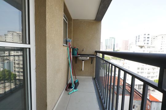 Varanda de kitnet/studio à venda com 1 quarto, 28m² em Sé, São Paulo