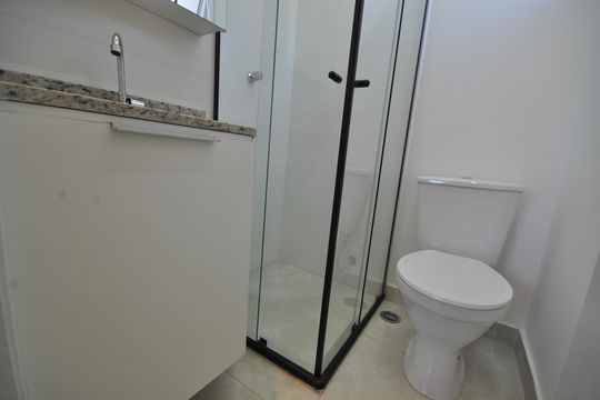 Banheiro de apartamento para alugar com 1 quarto, 29m² em Vila Mazzei, São Paulo