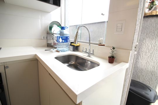 Cozinha  de apartamento à venda com 2 quartos, 35m² em Cidade Patriarca, São Paulo