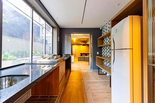 Churrasqueira  de kitnet/studio para alugar com 1 quarto, 24m² em Vila Cordeiro, São Paulo