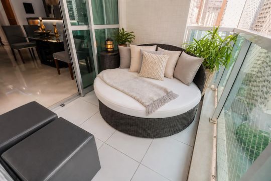 Varanda de apartamento à venda com 3 quartos, 100m² em Barra da Tijuca, Rio de Janeiro