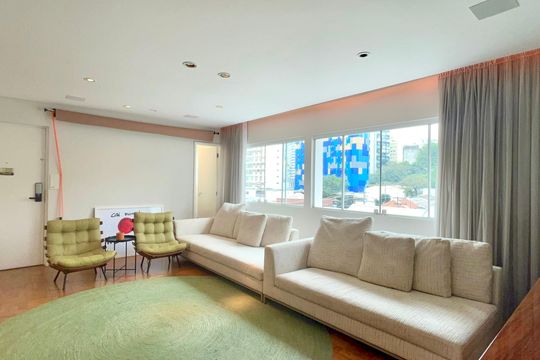 Sala de apartamento à venda com 2 quartos, 80m² em Jardim Paulista, São Paulo