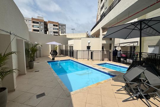 Área comum - Piscina de apartamento para alugar com 2 quartos, 54m² em Roselândia, Cotia