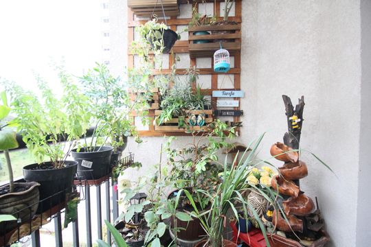 Varanda Sala de apartamento à venda com 2 quartos, 64m² em Jardim Caboré, São Paulo