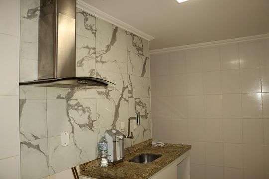 Cozinha de apartamento à venda com 2 quartos, 54m² em Parque Sao Rafael, São Paulo
