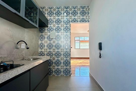 Cozinha  de apartamento à venda com 3 quartos, 70m² em Padre Eustáquio, Belo Horizonte