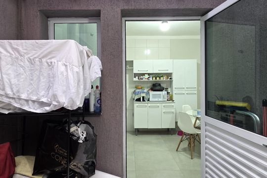 Área de Serviço de apartamento à venda com 2 quartos, 55m² em Vila Pires, Santo André