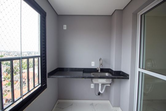 Varanda da Sala  de apartamento para alugar com 2 quartos, 61m² em Vila Progresso, Sorocaba