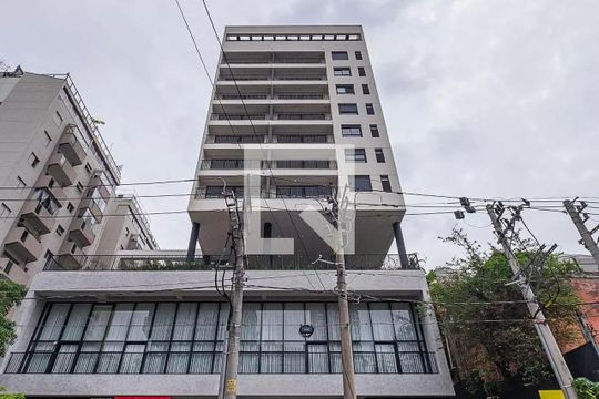 Fachada de apartamento para alugar com 1 quarto, 32m² em Pinheiros, São Paulo