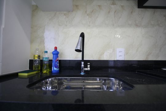 Cozinha de apartamento para alugar com 2 quartos, 48m² em Vila Andrade, São Paulo